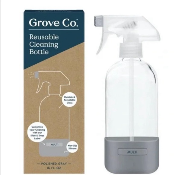 Grove Co. Set 2 Brand new spray bottles and ceramic tray + gray wavy soap dish - Picture 4 of 6